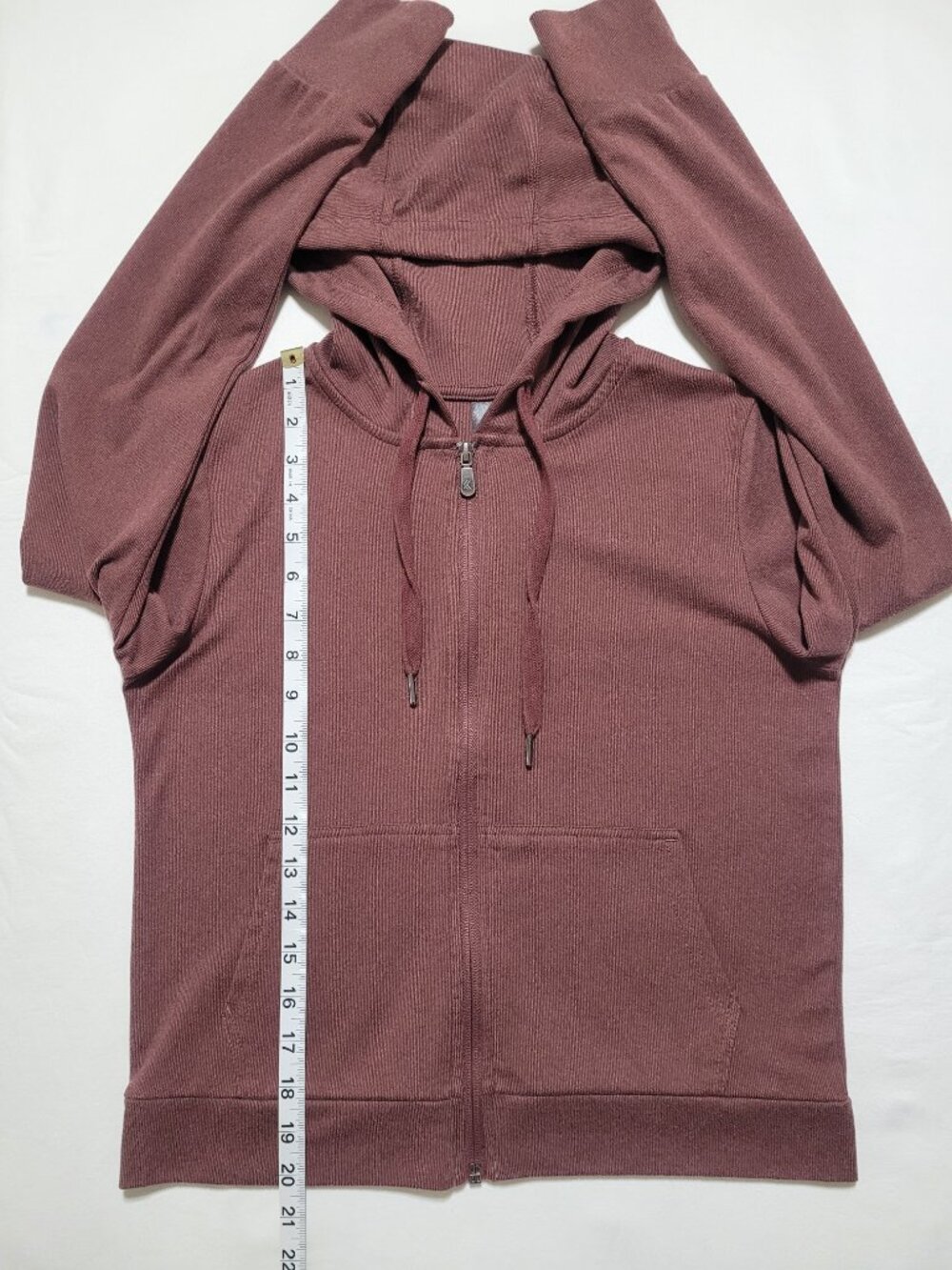 Kyodan Outdoors Lightweight Athletic Zip Up Hoodie Maroon Burgundy Small - Picture 6 of 11